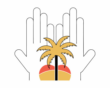 Palm tree concept illustrationのイラスト素材