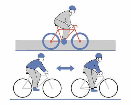 Ride a bicycle concept illustrationのイラスト素材