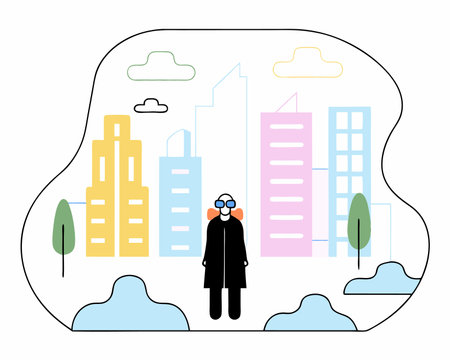 Cyberpunk illustrationのイラスト素材