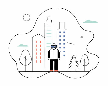 Cyberpunk illustrationのイラスト素材