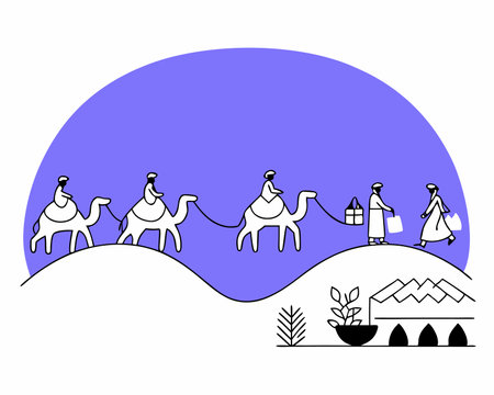 Silk road concept illustrationのイラスト素材