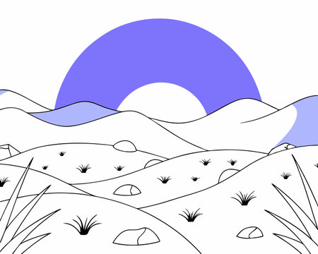 Through the desert illustrationのイラスト素材