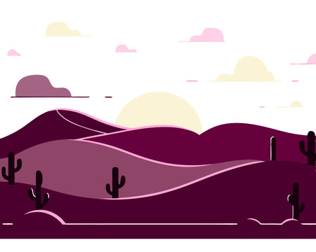 Through the desert illustrationのイラスト素材