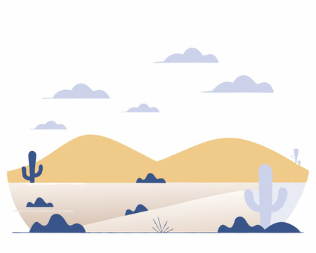 Through the desert illustrationのイラスト素材
