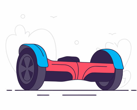 Get this sketchy illustration of hoverboardのイラスト素材