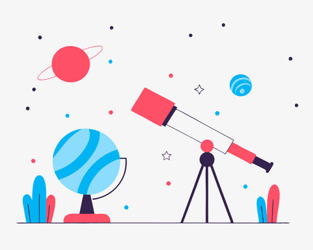 Outer space concept illustrationのイラスト素材