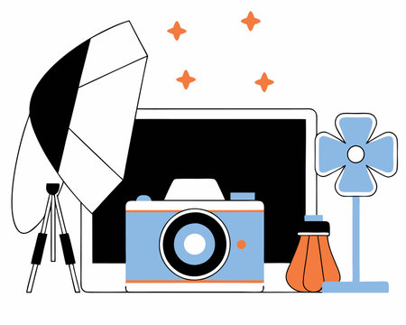 Photography concept illustrationのイラスト素材