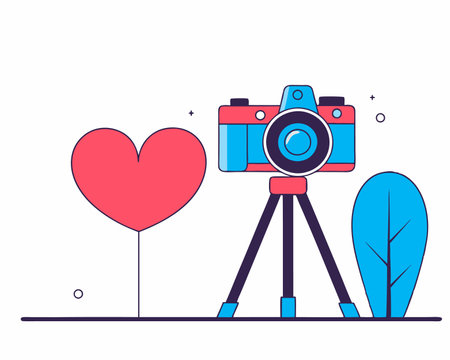 Photography concept illustrationのイラスト素材