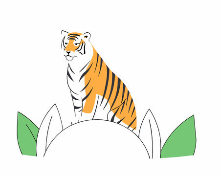 Tiger concept illustrationのイラスト素材