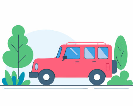 Yellow truck vehicle illustrationのイラスト素材