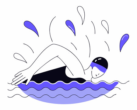 Swim concept illustrationのイラスト素材