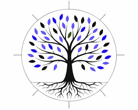 Tree life illustrationのイラスト素材