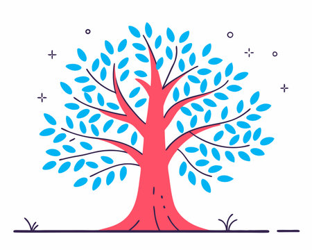 Tree life illustrationのイラスト素材