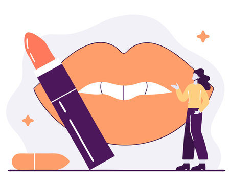 Lipstick mark illustrationのイラスト素材