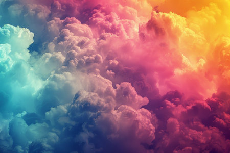 Colorful cloudy sky as a background for your design. Toned.