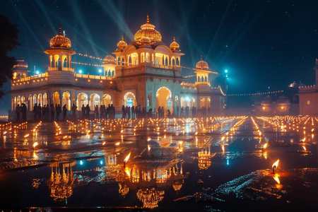 The Golden Temple of Amritsar, Punjab, India.の写真素材