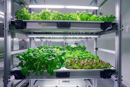 Hydroponics system in modern laboratory. Smart hydroponics system.の写真素材