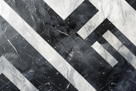 Black and white marble patterned texture background, Abstract grunge backgroundの写真素材