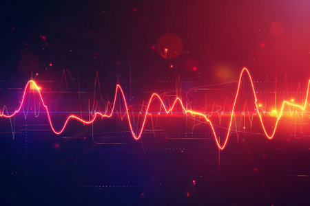 abstract sound wave technology background, vector illustration eps10.
