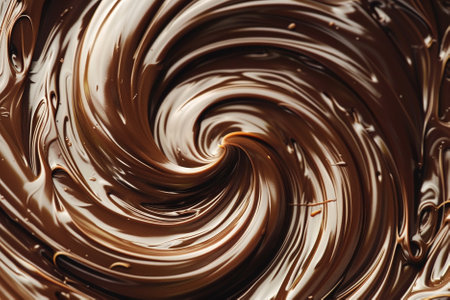 closeup of chocolate swirl as background, sweet food and drink concept