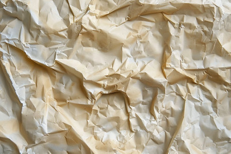 Crumpled paper texture background. Brown crumpled paper background.の写真素材