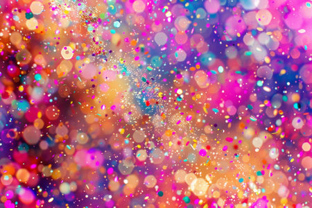 abstract background with bokeh defocused lights and sparklesの写真素材