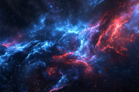 Cosmic space and stars, color cosmic abstract background. 3D rendering