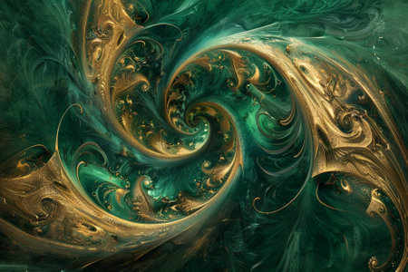 Abstract fractal. Fractal art background for creative design. Decoration for wallpaper, desktop, poster, cover booklet. Print for clothes, t-shirt. Creative illustration for designの写真素材