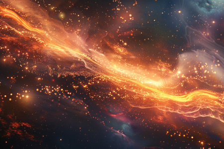 Abstract space background with nebulae and stars. 3d render
