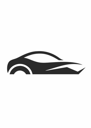 Minimalist car logo design symbol template on white backgroundのイラスト素材