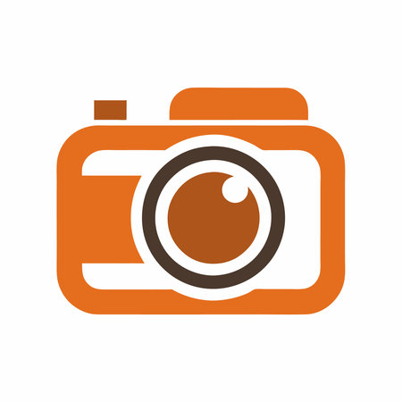 Minimalist Camera logo design symbol template on white background