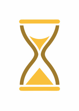 Minimalist Hourglass logo design symbol template on white backgroundのイラスト素材