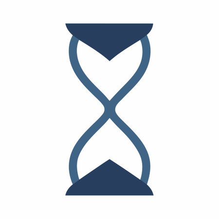 Minimalist Hourglass logo design symbol template on white backgroundのイラスト素材