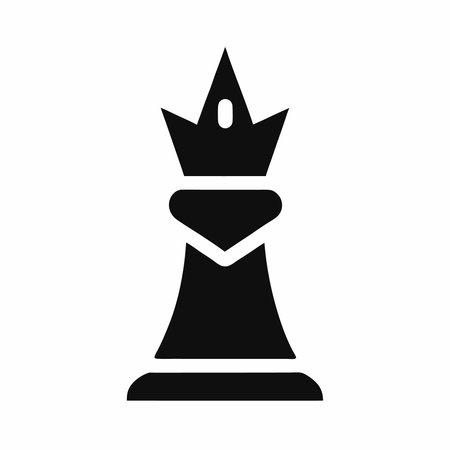Minimalist King Chess Piece logo design symbol template on white backgroundのイラスト素材