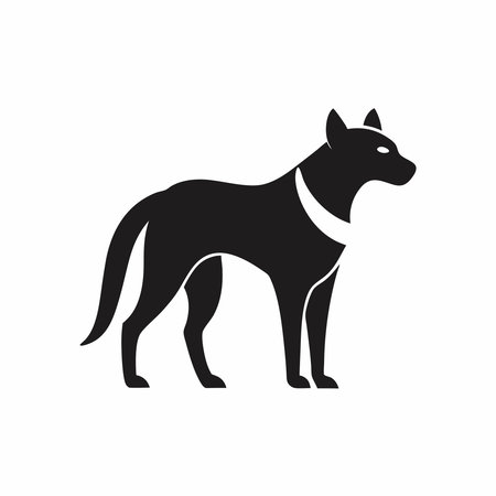 Minimalist Hyena logo design symbol template on white backgroundのイラスト素材
