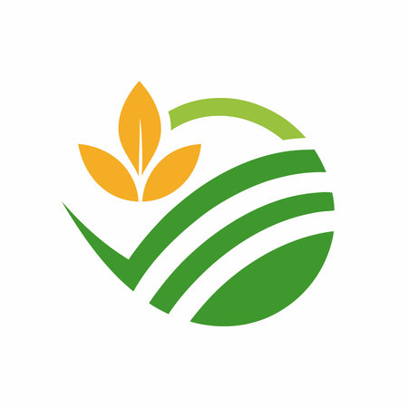 Minimalist agriculture logo design symbol template on white backgroundのイラスト素材