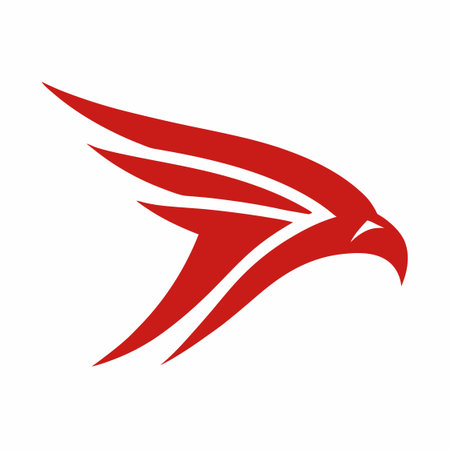 Minimalist Falcon logo design symbol template on white background