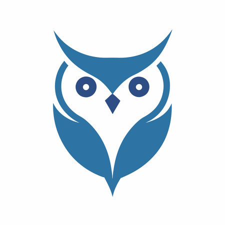 Minimalist Owl logo design symbol template on white backgroundのイラスト素材