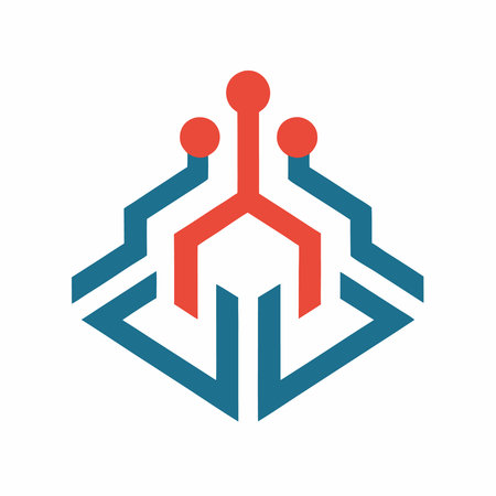 Minimalist Tech logo design symbol template on white backgroundのイラスト素材