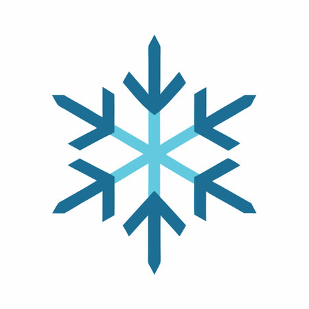 Minimalist Snowflake logo design symbol template on white backgroundのイラスト素材
