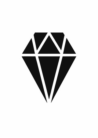 Minimalist Diamond logo design symbol template on white backgroundのイラスト素材
