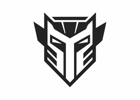 Minimalist Transformer logo design symbol template on white backgroundのイラスト素材