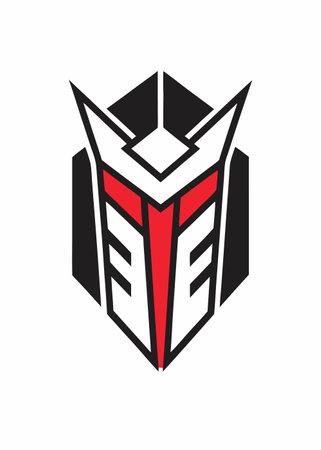 Minimalist Transformer logo design symbol template on white backgroundのイラスト素材