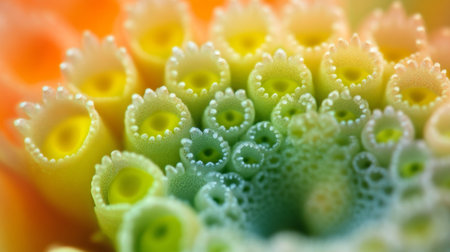 Close up of a colorful flower background. Macro shot with shallow DOF.の写真素材