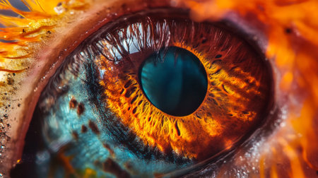Macro shot of human eye with beautiful iris. Macro photographyの写真素材