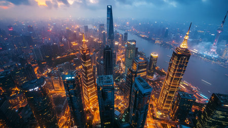 Shanghai Lujiazui Finance and Trade Zone of the modern cityの写真素材