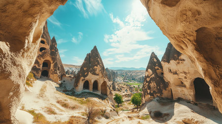 Cappadocia is a city in Central Anatolia, Turkeyの写真素材
