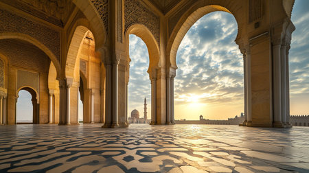The magnificent architectural structure with intricate designs and domes, set against a stunning...