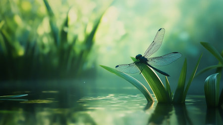 Butterfly on green leaves. Filtered image processed vintage effect.の写真素材