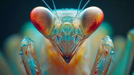 Macro shot of a praying mantis - Mantis religiosa